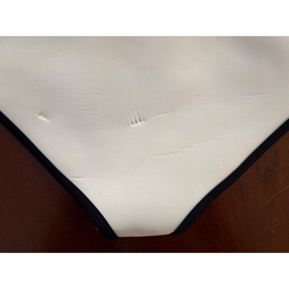 Triangl Swimwear Chloe Neoprene Bikini Bottom ONLY in White Black Medium - Picture 6 of 12